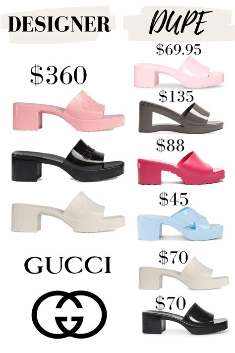 gucci rubber slide dupes